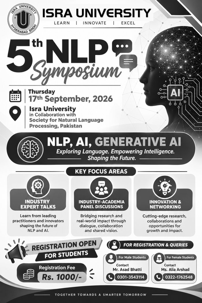 5th NLP Symposium Grayscale Flyer