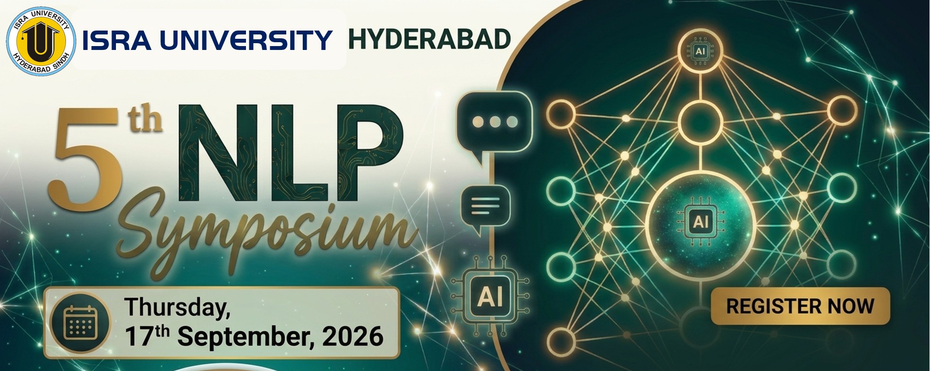 5th NLP Symposium — Isra University Hyderabad — Thursday, 17th September 2026 — Register Now